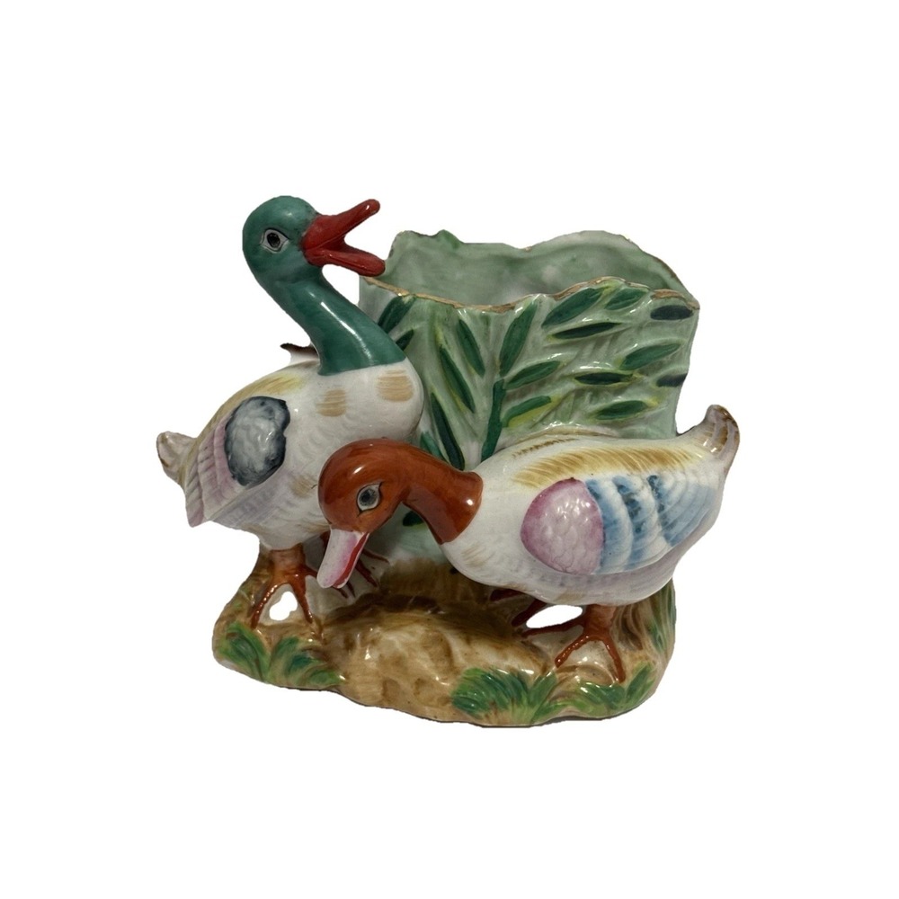 Antique Nippon Duck Planter Figural Vase Noritake Morimura